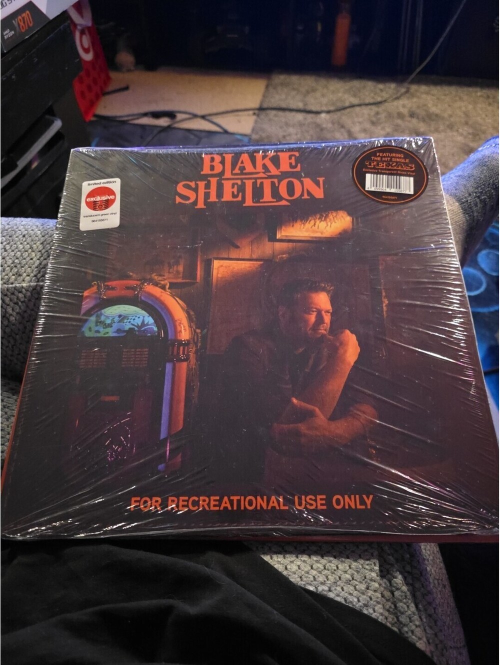 Blake Shelton - For Recreational Use Only Limited Clear Green Color Vinyl LP